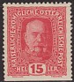 Austria 1916 Personajes 15 H Rojo Scott 150